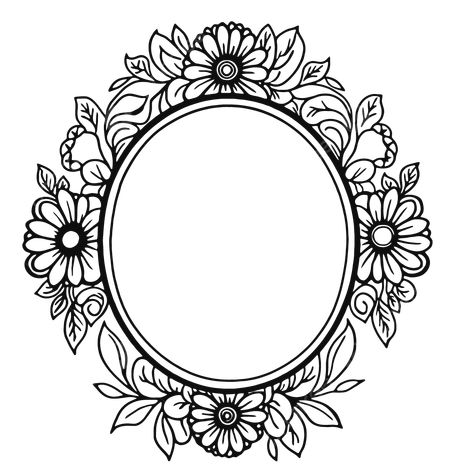 oval frame with ornamental floral drawing vector flower frames drawing png Heart Frame Drawing, Flower Frames, Framed Tattoo, Drawing Png, Drawing Vector, Floral Drawing, Vector Flowers, Heart Frame, Png Transparent Background