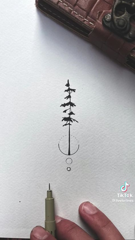 Tree Line Tattoo, Moutain Tattoos, Ink Quotes, Earthy Tattoos, Wrist Tattoo Ideas, Minimal Tattoo Design, Money Tattoo, Forest Tattoos, Fine Line Tattoo