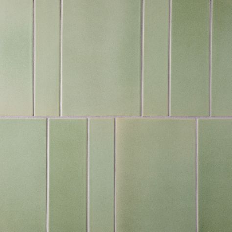 Heath Ceramics's Tile Feed (@tilemakestheroom) • Instagram photos and videos Heath Ceramics Tile, Heath Tile, Myrtle Green, Grey Grout, Heath Ceramics, Matte Green, Upstairs Bathrooms, Brown And Green, Grout