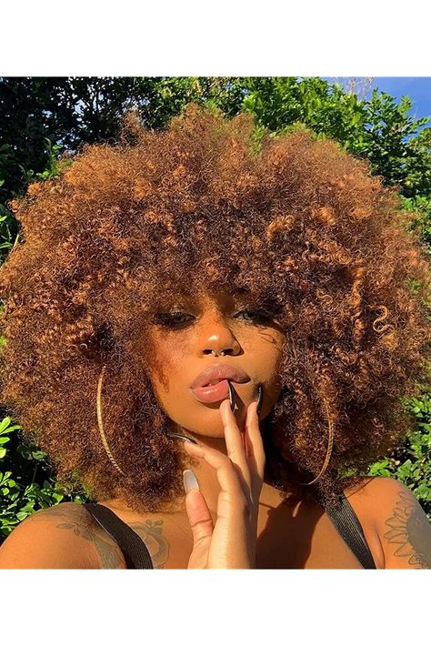 DZtineke Afro Wigs for Black Women 10 inch Afro Curly Wig 70s Large Bouncy and Soft Afro Puff Wigs Natural Looking Full WIgs for Party Cosplay Afro Wig Short Curly Afro, Curly Afro Wig, Cabello Afro Natural, Big Afro, Site Model, Afro Wig, Dyed Natural Hair, Pelo Afro, Afro Wigs