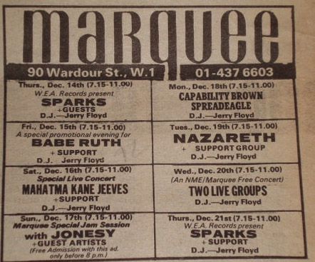 Concert: Queen live at the The Marquee Club, London, UK [20.12.1972] [QueenConcerts]