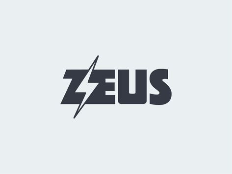 Zeus Logo by Harmadina Gany Thunder Logo Design, Logo Zeus, Zeus Logo, Create A Business Logo, Marketing Logo Design, Lightning Logo, Logo Design Video, Printing Logo, Visiting Card Design