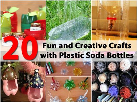 Practically everyone drinks soda and if you are someone who prefers 2 liter bottles, you may have mounds of plastic to throw away at the end of the month. Instead of throwing out those bottles, we have some great ideas on how you can repurpose them into fun and creative crafts. Many... Pop Bottle Crafts, Soda Bottle Crafts, Laundry Detergent Bottles, Wine Bottle Project, Detergent Bottles, Empty Wine Bottles, Diy Bottle Crafts, Pill Bottles, Ways To Recycle