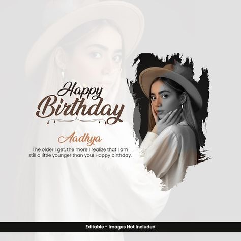 Birthday Graphics Design Ideas, Happy Birthday Psd Photoshop, Happy Birthday Creative Ads, Creative Birthday Poster Design, Happy Birthday To Me Post, Happy Birthday Design Art, Birthday Graphic Design Ideas, Birthday Wishes Poster Design, Birthday Posters Design