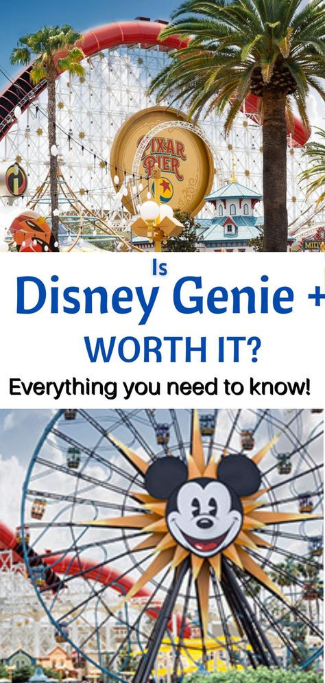 Disneyland California Adventure Ferris Wheel Disney Genie Plus, Best Disneyland Food, Disney Genie, Disney Fast Pass, Disney App, Disneyland Food, Disney World Vacation Planning, Disneyland Tips, Disney Trip Planning