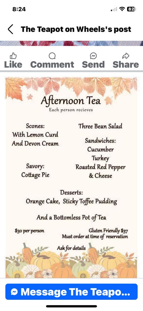 Tea Menu Ideas, Creamed Cucumbers, Three Bean Salad, Sticky Toffee Pudding, Cottage Pie, Sticky Toffee, Orange Cake, Bean Salad, Pie Dessert