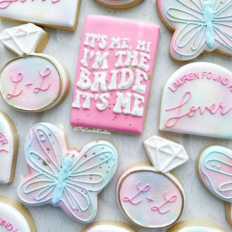 ✨Can I go where you go? Can we always be this close, forever + ever?✨ Bachelorette cookies for a Swiftie ✅😍 . . . . #coastalcookies #sugarcookies #decoratedcookies #emeraldcoast #sowal #southwalton #destin #sandestin #30a #seaside #niceville #rosemarybeach #inletbeach #cookie #cookiedecorating #weddingcookies #birthdaycookies #bachelorette cookies #wiltoncakes #buzzfeedfood #insiderdessert #foodnetwork #taylorswift #swifties #lover #bachelorettecookies #taylorswiftcookies #lovercookies Taylor Swift Bachelorette Party, Bachelorette Party Cookies, Bachelorette Cookies, Engagement Cookies, Cookies Theme, Party Cookies, Wilton Cakes, Buzzfeed Food, Bach Party