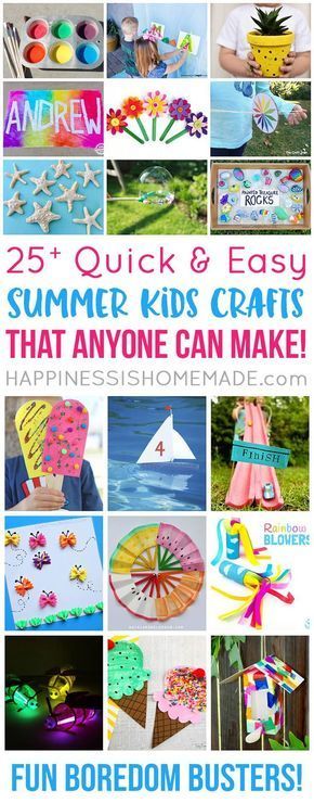 These quick and easy summer kids crafts can be made in under 30 minutes using items that you probably already have around the house! No special tools or skills are required, so ANYONE can make these cute summer crafts for kids! via @hiHomemadeBlog Fun Summer Crafts, Summer Crafts For Kids, Diy Bricolage, Diy And Crafts Sewing, Craft Activity, Sidewalk Chalk, Crafts For Kids To Make, Summer Activities For Kids, Camping Crafts