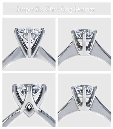 Claw Engagement Ring, Wedding Bands His And Hers, Jewellery Tutorial, Jewelry Knowledge, Matching Wedding Rings, Jewellery Design Sketches, Rings Bands, Ring Settings, Jewelry Drawing