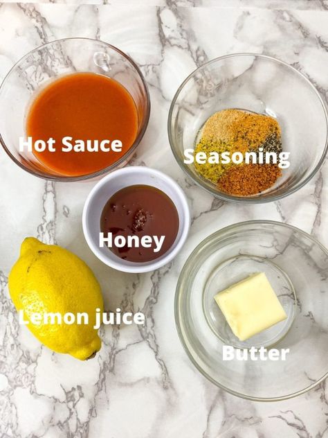 Hot Honey Lemon Pepper Chicken, Lemon Pepper Wings Air Fryer, Hot Honey Lemon Pepper Wings, Honey Lemon Pepper Chicken, Honey Lemon Pepper Wings, Lemon Pepper Chicken Wings Recipe, Chicken Wings Air Fryer, Chicken Wing Sauce Recipes, Chicken Wing Sauce