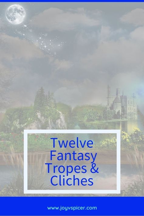 A list of of 12 common tropes and cliches found in the Fantasy genre. Fantasy Tropes, Fantasy Genre, Writing