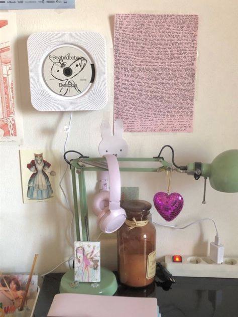 Miffy Decor, Beatopia Aesthetic, Miffy Room, Beabadoobee Beatopia, Beabadoobee Aesthetic, University Rooms, Uni Room, Cute Room Ideas, Pretty Room