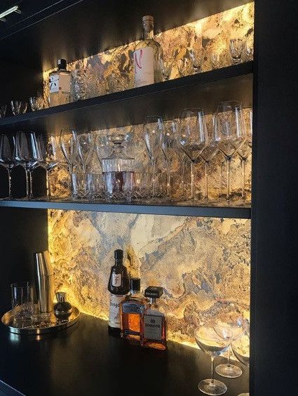 Cellar Basement, Slate Veneer, Stone Veneer Wall, Armani Casa, Home Bar Rooms, Modern Home Bar, Bar Sala, Home Bar Design, Casa Country