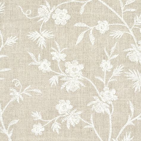 Wildflower Embroidery - Linen Fabrics | Schumacher Wildflower Embroidery, Fabric Texture Pattern, Flame Test, Flower Texture, Schumacher Fabric, Linen Fabrics, Scale Fabric, Wallpaper Size, Embroidery Fabric