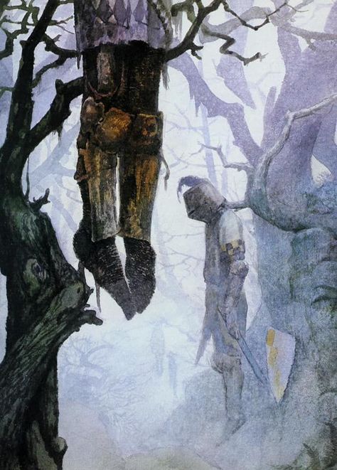 The "hanged knights" before the great swamp (J.R.R. Tolkien second era epos). Bloodborne Art, Creature Artwork, Fairytale Illustration, Fantasy Aesthetic, Warhammer Fantasy, Environment Concept Art, Medieval Fantasy, Dark Souls, Fantasy Artwork