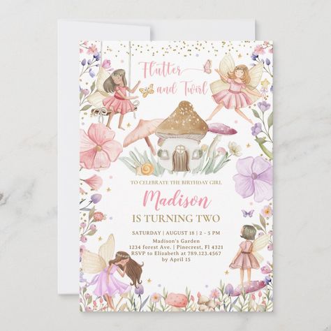 Fairy Birthday Whimsical Princess Fairy Birthday Enchanted Fairy Garden, Fairy Princess Birthday, Fairy Invitations, Fairy Princess Party, Party Themes For Kids, Fairy Garden Birthday, Enchanted Forest Party, Princess Birthday Invitations, Pixie Fairy