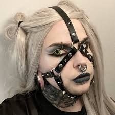 Crazy Piercings, Leather Lingerie, Body Modifications, Over The Top, Collar And Leash, Lingerie Set, Piercings, Vegan Leather, Leather Straps