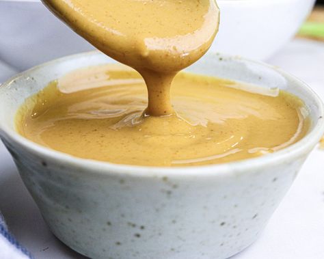 PB2 Peanut Sauce Almond Butter Dressing, Vegan Peanut Sauce, Cheap Lazy Vegan, Butter Dressing, Vegan Dips, Lazy Vegan, Vegan Salad Dressing, Peanut Sauce Recipe, Vegan Dressing