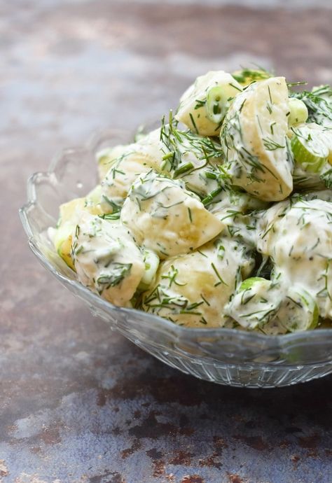 Vegan Dill Potato Salad, Potato Salad Dairy Free, Patato Salad, Dairy Free Potato Salad, Salad Lunches, Potato Salad With Dill, Simple Potato Salad, Dill Potato Salad, Dill Potato