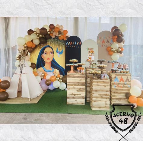 Pocahontas Baby Shower Ideas, Pocahontas Theme Party, Pocahontas Cake Ideas, Pocahontas Birthday, Pocahontas Party Decorations, Pocahontas Party Ideas, Pocahontas Birthday Party Ideas, Pocahontas Party Food, Pocahontas Birthday Party Decoration