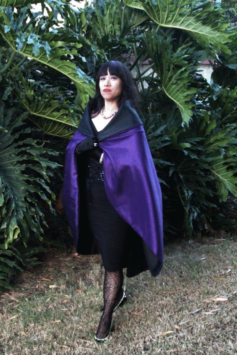 The Grand High Witch From Roald Dahl's the Witches: 3 Steps (with Pictures) Grand High Witch Costume, Roald Dahl Witches Costume, The Witches Roald Dahl, Grand High Witch, Roald Dahl Costumes, The Witch Movie, Wilson Sisters, Faux Bangs, Purple Cape