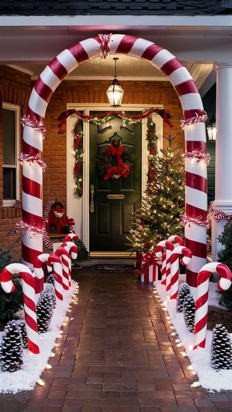 Outside Christmas Decorations, Christmas Yard Decorations, Christmas Themes Decorations, Christmas Porch Decor, Christmas Decorations Diy Outdoor, Christmas Decorations Diy, Christmas Yard, Christmas Outdoor, Christmas Decoration Ideas