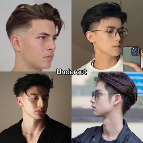 Guys Haircuts Names, Round Face Shape Hairstyles Men, Boys Haircut Short On Sides Long On Top, Haircut For Long Face Men, Undercut Mullet Man, Under Cut For Men, Side Part Boys Haircut, Disconnected Undercut Men, Haircut Ideas For Boys