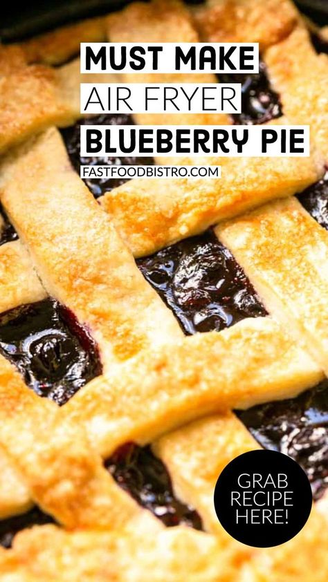 The best pie ever try this Air Fryer blueberry pie made with homemade blueberry pie filling and an easy pie crust in the Air Fryer. Done in no time. It is sweet in a buttery crust. Great to serve for dessert and to have with your morning coffee. Want to try? Visit fastfoodbistro.com for the full recipe and instructions Homemade Blueberry Pie Filling, Air Fryer Blueberry, Leftover Pie Crust, Mini Blueberry Pies, Blueberry Pies, Homemade Blueberry Pie, Homemade Pecan Pie, Cherry Hand Pies, Fried Dessert