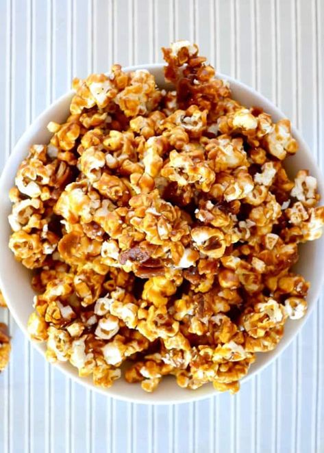 Homemade Caramel Corn Recipe | Serena Bakes Simply From Scratch Chili Popcorn, Homemade Caramel Corn Recipe, Maple Chili, Halloween Food Snacks, Homemade Caramel Corn, Warm Appetizers, Caramel Corn Recipes, Popcorn Treats, Popcorn Snacks