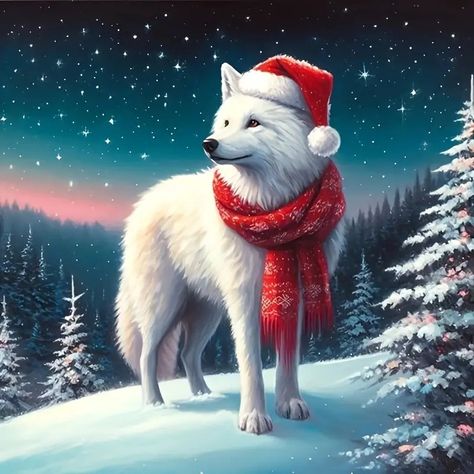 Large Size Diamond Painting Kit Diy 5d Full - Temu United Cabachon Ideas, Christmas Wolf, Winter Wolf, Winter Wolves, Indian Skull, Wolf Artwork, Wall Decor Crafts, Wolf Pictures, Christmas Wallpapers