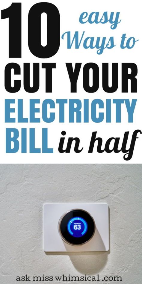 Here are 10 easy ways to reduce your electricity bill. Find out how you can save tons of money on your electricity bill every month. Save money on electricity bills, cut your electricity bill in half, save money on utilities, reduce your energy bills, how to save money on electricity, frugal living tips #savingmoney #debtfree #millennial #frugalliving #frugal #savemoney #personalfinance #moneymanagement Gas Bill, Solar Energy Diy, Energy Saving Tips, Power Bill, Energy Efficient Appliances, Budget Tips, Money Challenge, Save Electricity, Electricity Bill