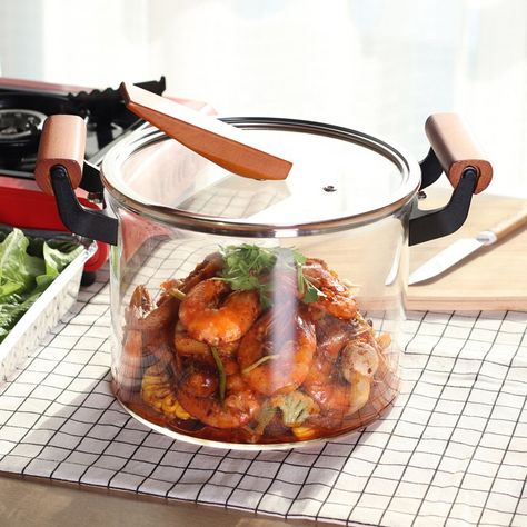 Heat Resistant Thickening Glass Borosilicate Glass Cooking Pot with Cover lid housewares https://m.alibaba.com/product/1600081731618/Heat-Resistant-Thickening-Glass-Borosilicate-Glass.html?__sceneInfo={"cacheTime":"1800000","type":"appDetailShare"} Glass Pots Cooking, Glass Cooking Pot, Glass Cup With Bamboo Lid, Glass Pot, Glass Coffee Cups, Nigella Lawson, Pyrex Glass, Cooking Pot, Soup Pot