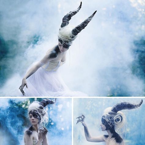 VIEW 12 Creatures of the Zodiac: Capricorn SERIES: http://bit.ly/1WMUUXM Photographer: Susann DaljordConcept/Costume/Hair/Makeup: Ida AsteroModel: Annette Lunde by darkbeautymag Alien Face Paint, Concept Costume, Capricorn Aquarius Cusp, Art Photography Women, Capricorn Life, Fantasy Photography, Cosplay Diy, Capricorn And Aquarius, Creature Feature