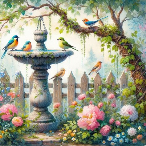 Bird Bath Painting, Bath Painting, Best Wall Paint, Just Do It Wallpapers, Baby Sketch, Bath Paint, Cute Clipart, Art Tools, Pictures To Paint