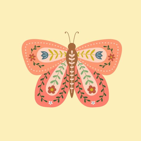 A colorful butterfly for #doodleadayapril! . . . . #doodleaday #butterfly #butterflyillustration #illustration #illustratorsofig #dottieandcaro Flower And Butterfly Illustration, Butterfly Vector Illustration, Phonecase Ideas, Butterflies Illustration, Journal 2025, Ipad Kid, Design Exploration, Bug Party, Acrylic Ideas