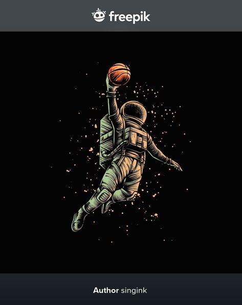 Astronaut Basketball Tattoo, Astronaut Basketball, Cartoon Galaxy, Basketball Shot, Basketball Tattoos, Workshop Decor, Jean Jullien, Astronaut Tattoo, Streetwear Tshirt Design