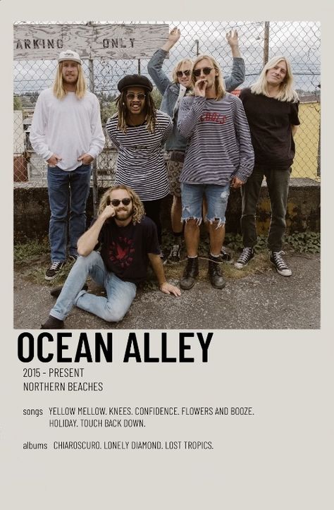 minimalist polaroid poster Ocean Ally Band, Ocean Alley Aesthetic, Ocean Alley Poster, Movies Polaroid, Polaroid Decor, 4x4 Beach, Ocean Alley, Surf Posters, Olivia Core