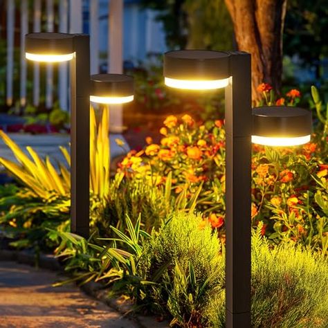 Limited-time deal: ELECLINK Solar Pathway Lights Outdoor Waterproof, 4 Pack Dual-head Solar Lights for Outside, up to 12 Hrs Bright 24 LED Outdoor Solar Garden Lights for Yard Path Landscape Walkway Driveway Decorations Solar Pathway Lights Ideas, Driveway Decorations, Driveway Lights, Yard Path, Path Landscape, Landscape Walkway, Driveway Lighting, Solar Lights Outdoor, Solar Garden Lights