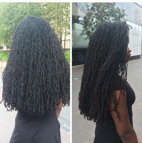 Long Sisterlocks, Small Locs, Strands Of Hair, Sister Locks, Sisterlocks Styles, Locs Styles, Micro Locs, Sister Locs, Bob Haircut With Bangs