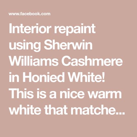 Interior repaint using Sherwin Williams Cashmere in Honied White! This is a nice warm white that matches perfectly with this wood trim! #silvervalleypainting #painter #painting #satisfying | Silver Valley Painting Sherwin Williams Honied White, Sherwin Williams Cashmere, Honied White, Valley Painting, Painter Painting, Wood Trim, Sherwin Williams, House Decor, Warm White