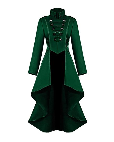 Corset Halloween Costumes, Steampunk Coat, Steampunk Jacket, Gothic Jackets, Vestidos Retro, Vintage Halloween Costume, Fancy Dress Outfits, Steampunk Corset, Irregular Hem