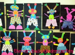 If you like this idea, you might like this lesson from my Art Sub Lesson shop on TeachersPayTeachers. Art Sub Lessons, Space Lessons, Alien Crafts, Art Sub Plans, Space Classroom, Space Unit, Space Activities, Toddler Activity, Kindergarten Art