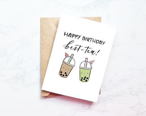 Cute Happy Birthday Cards Diy, Pun Cards, Best Friend Birthday Cards, Happy Birthday Cards Diy, Punny Cards, Creative Birthday Cards, Cool Birthday Cards, Calligraphy Cards, Birthday Card Drawing