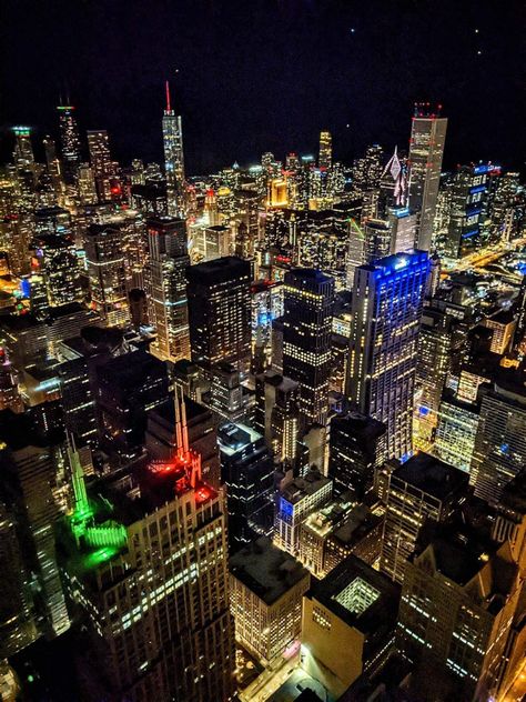 Picture taken from Willis Tower Skydeck by Kris Allen Willis Tower Skydeck, Kris Allen, Chicago Aesthetic, Disney Magic Kingdom, City Scene, World Cities, Travel Sites, Christmas Day, Magic Kingdom