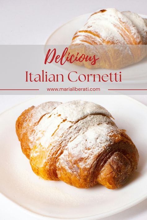 Try this delicious homemade Italian cornetti recipe—it pairs perfectly with a cappuccino! Click the link for the full recipe. Cornetti Recipe, Napoli Recipes, Cornetto Recipe, Basic Art, Italian Chef, Long Flight, Homemade Italian, Christmas Sweets, Italian Cooking