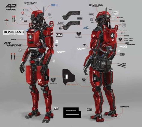 Robot artwork design from Elysium: The Art of the Film. Moana Concept Art, Combat Drone, Pixar Concept Art, Weta Workshop, Star Wars Concept Art, Workshop Design, Alien Concept, Arte Robot, Arte Cyberpunk