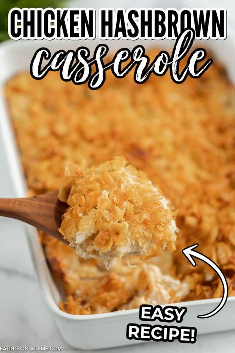 Chicken Hash, Chicken Hashbrown Casserole, Hashbrown Casserole Easy, Chicken Potato Casserole, Best Chicken Casserole, Hashbrown Casserole Recipe, Cheesy Hashbrown Casserole, Chicken Casserole Easy, Chicken Potato