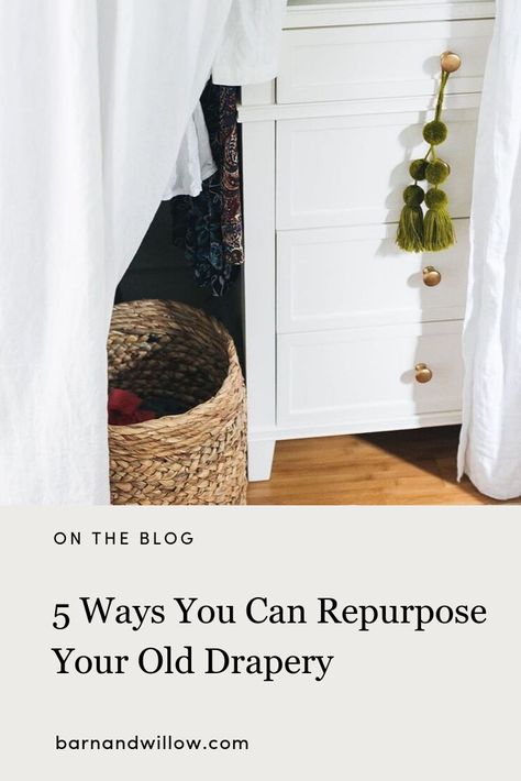 Not sure what to do with your old drapery? Use this guide to repurpose it in five different ways. Old Curtains Repurpose, Repurpose Curtains, Diy Canopy Bed, Canopy Bed Diy, Diy Canopy, Custom Headboard, Canopy Bed, Diy Curtains, Fun Diy