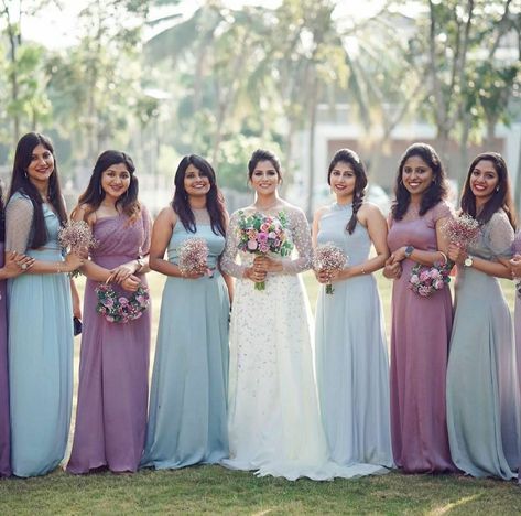 Bridesmaid Dresses Indian Gowns, Christian Bridesmaid Dresses, Wedding Frock Designs, Bridal Maid Dress, Satin Bridesmaids Gowns, Bridesmaid Indian, Christian Wedding Gowns, Latest Bridesmaid Dresses, Bridesmaid Groomsmen