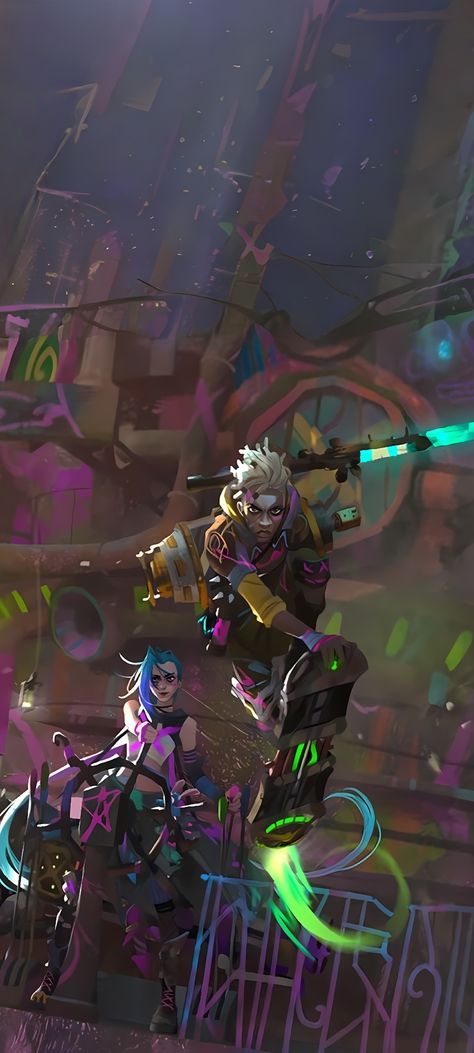 Jinx And Ekko, Jayce Viktor, Caitlyn Kiramman, League Of Legends Poster, Arcane Season 2, Hd Anime, Jinx League Of Legends, League Of Legends Characters, Lol League Of Legends